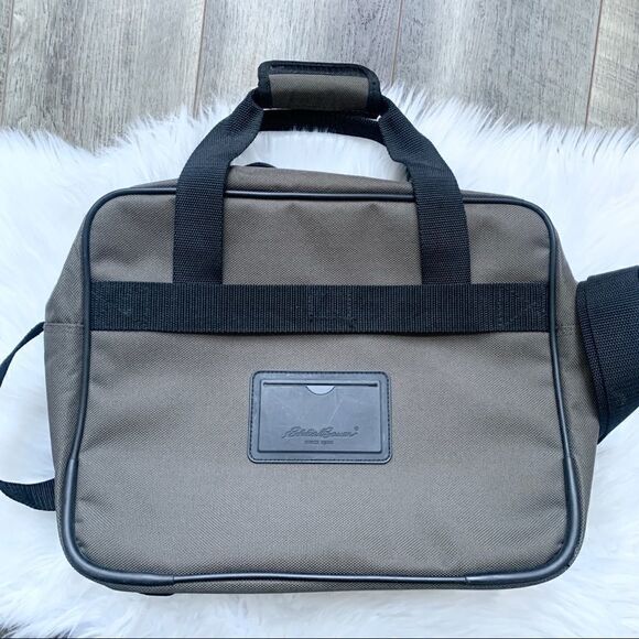 Eddie Bauer Men’s Travel Laptop Carryon Shoulder Bag Olive Green - Picture 5 of 12